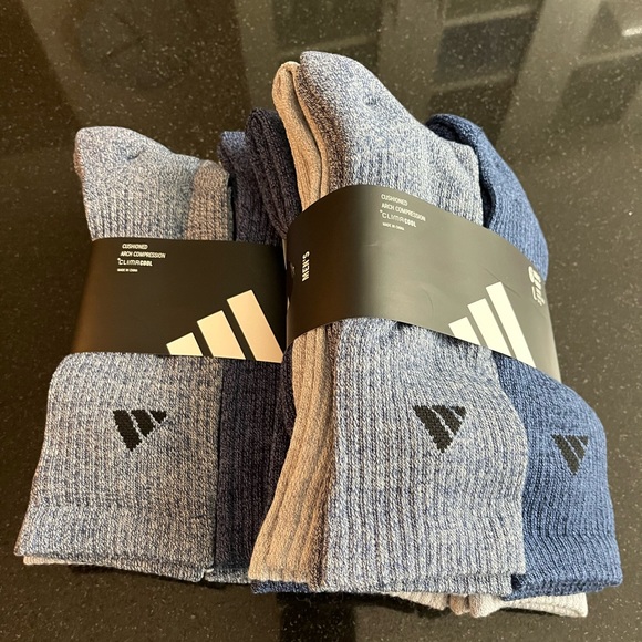 adidas Men's Athletic Socks - Navy and Light Gray 12 pairs - Picture 4 of 5